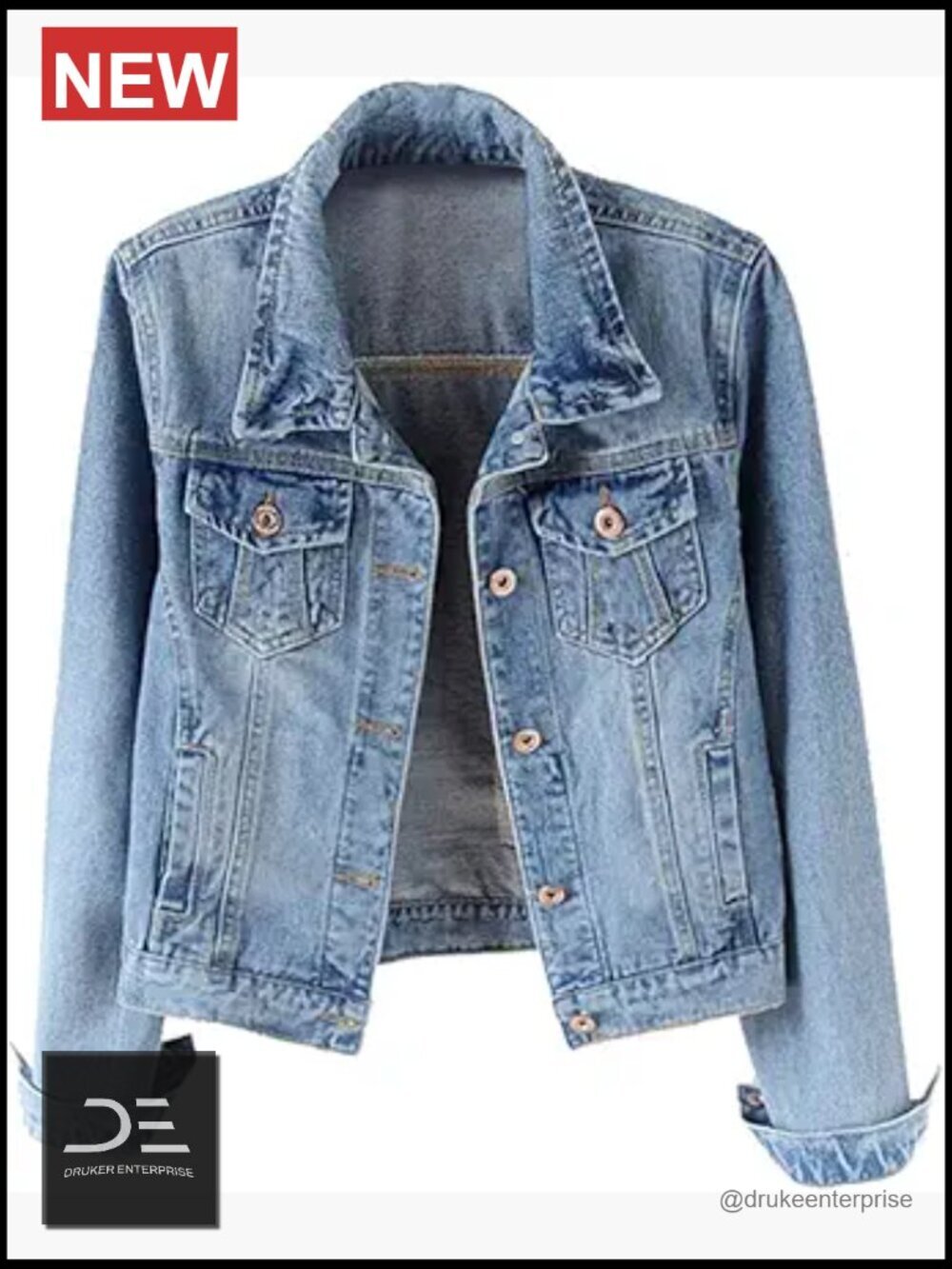 Vintage Black Button Down Long Sleeve Denim Jean Jacket Relaxed Fit